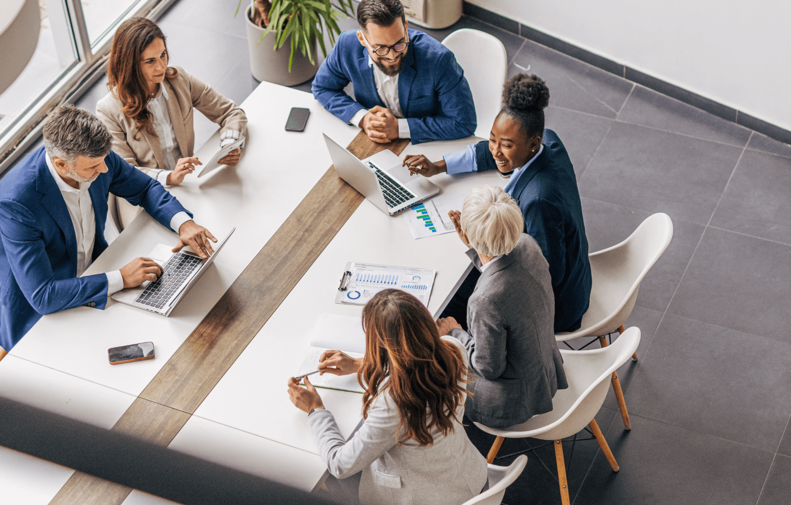 business colleagues in a modern conference room